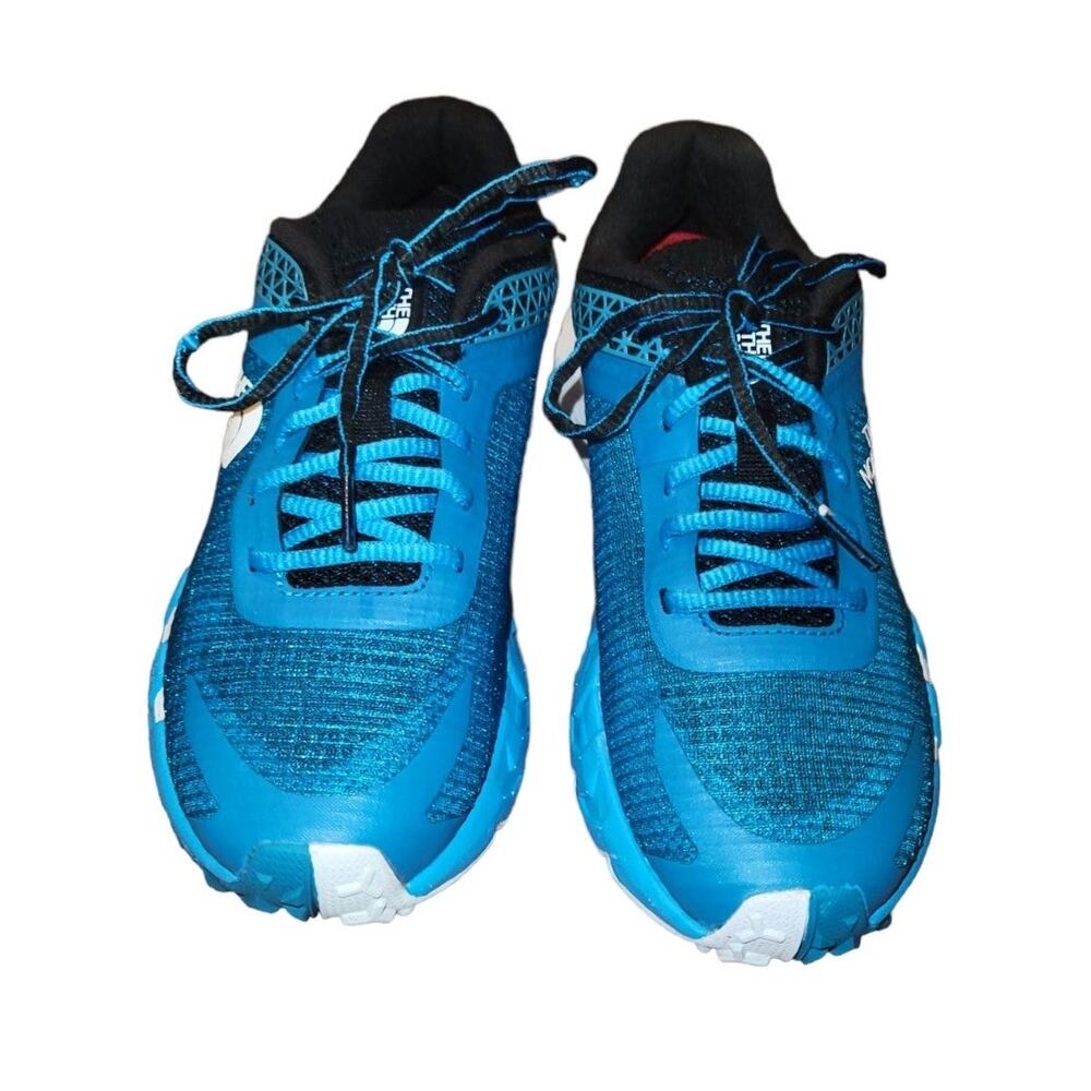 The North Face Women's Flight Trinity Running Shoe blue/TNF black, size 6.5